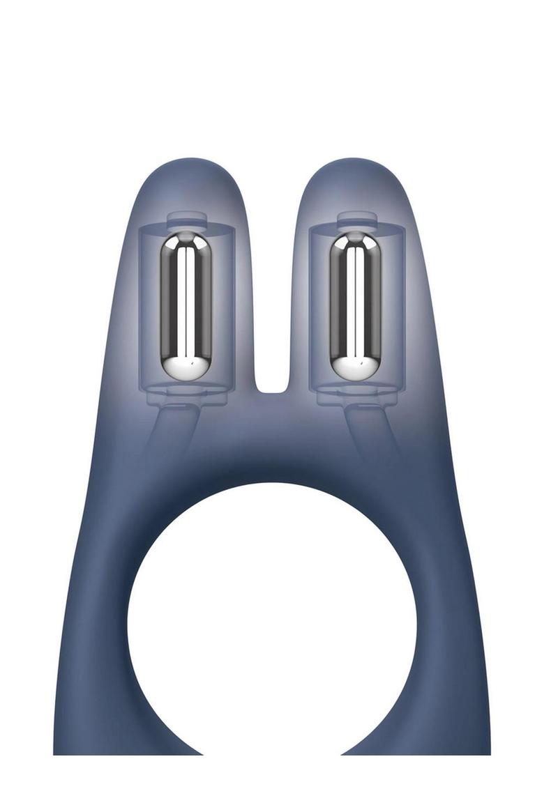 Deimos Rechargeable Silicone Dual Vibe Cock Ring