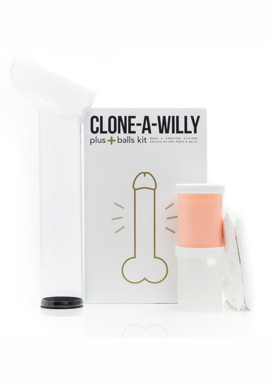 Clone-A-Willy Plus Balls Silicone Dildo Molding Kit with Bullet Vibrator and Remote Control