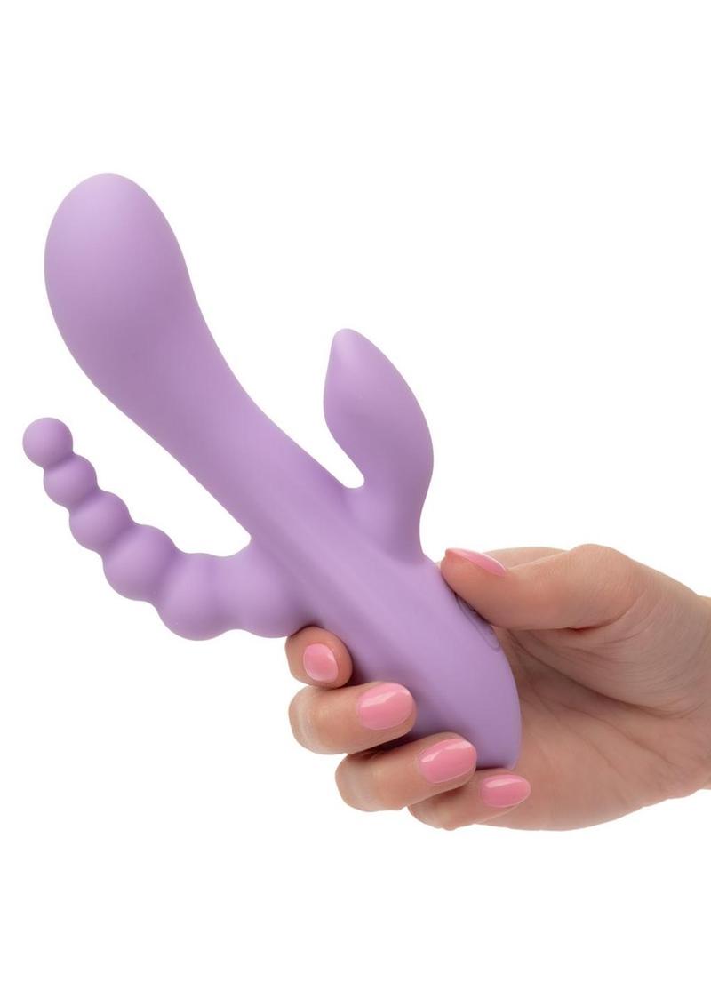 Triple Treat Rumbler Rechargeable Silicone Vibrator