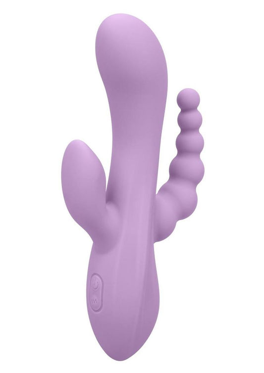 Triple Treat Rumbler Rechargeable Silicone Vibrator
