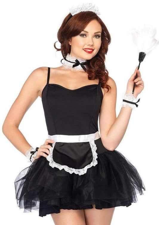 French Maid Kit, Apron, Neck Piece, Wrist Cuffs, and Headband