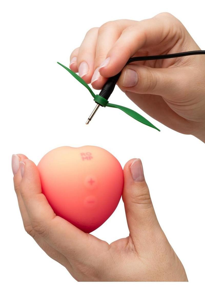 Pink Peach Rechargeable Silicone Vibrator