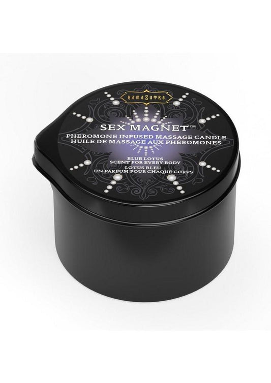 Sex Magnet Pheromone Massage Candle with Pour Spout - Small - Blue Lotus