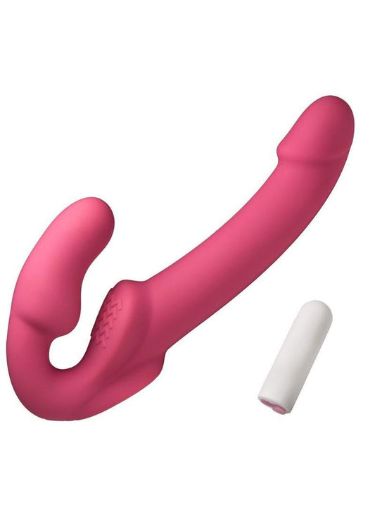 Simply Sweet  Vibrating Rechargeable Silicone Strapless Strap-On