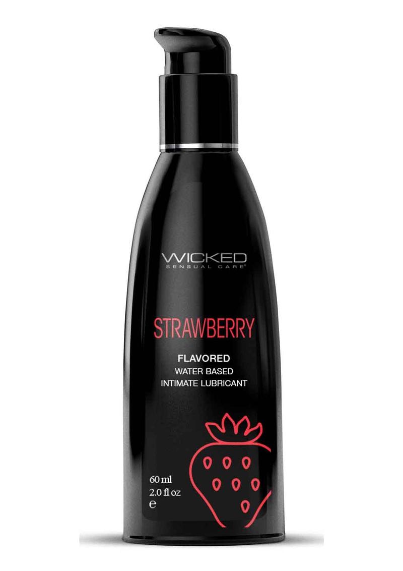 Wicked Aqua Water Based Flavored Lubricant Strawberry