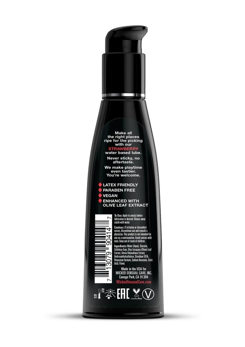 Wicked Aqua Water Based Flavored Lubricant Strawberry
