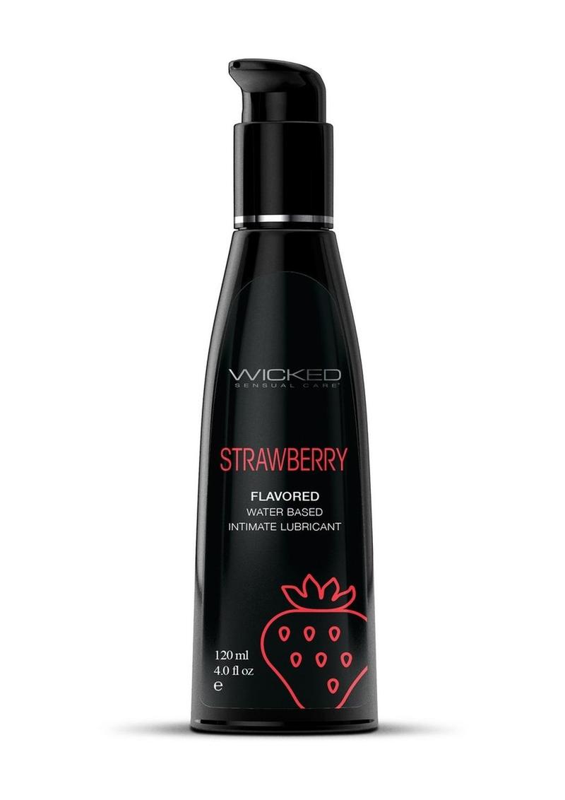 Wicked Aqua Water Based Flavored Lubricant Strawberry