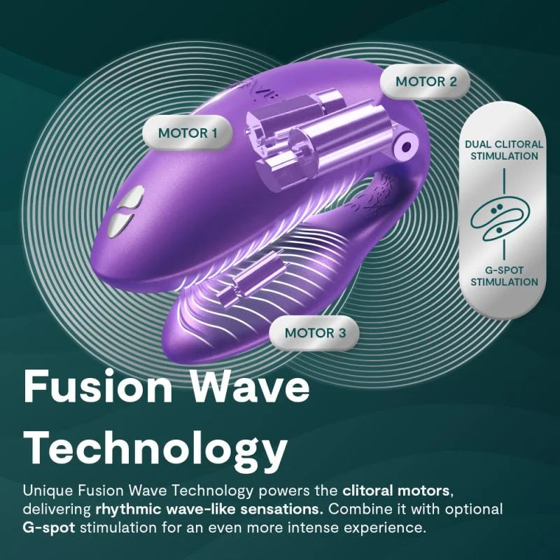 We-Vibe Chorus Pro Rechargeable Silicone Couples Vibrator with Remote Control - Cosmic