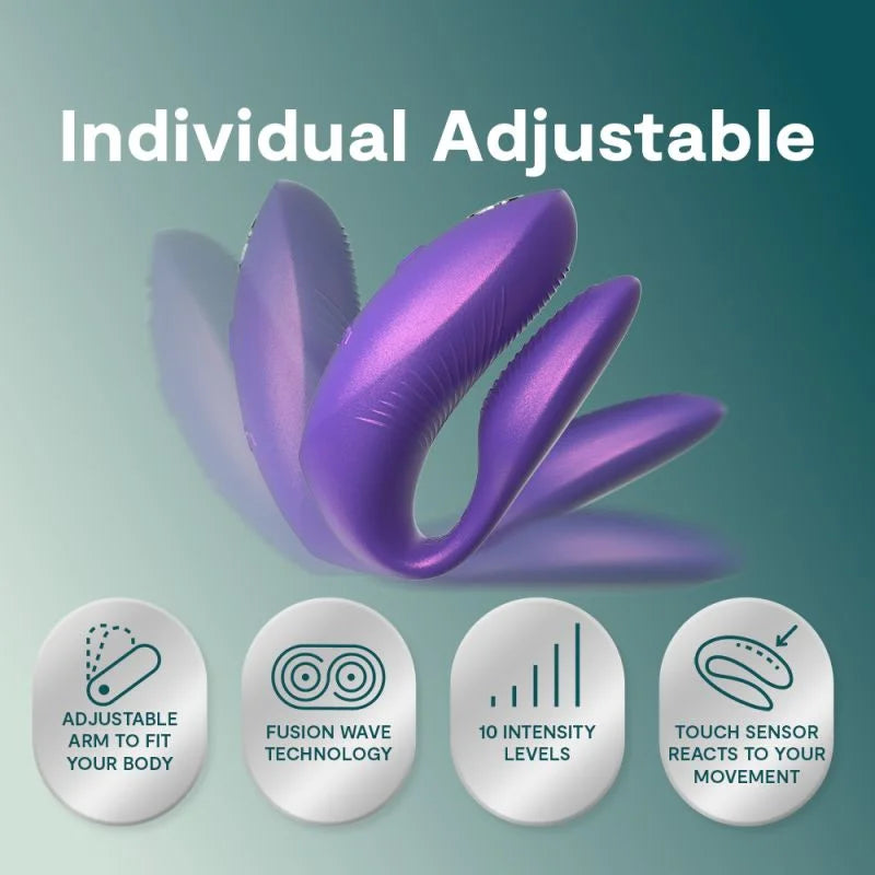 We-Vibe Chorus Pro Rechargeable Silicone Couples Vibrator with Remote Control - Cosmic